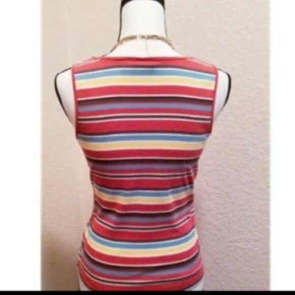 Women's Striped Top by Cato Multi Colored Size M Cute! - Picture 2 of 2
